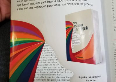 Mensaje directo, bandera gay en el pelo de la mujer