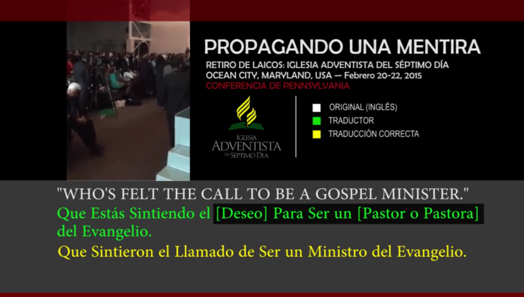 Propagando Una Mentira – La Iglesia Adventista y Ordenación de La Mujer